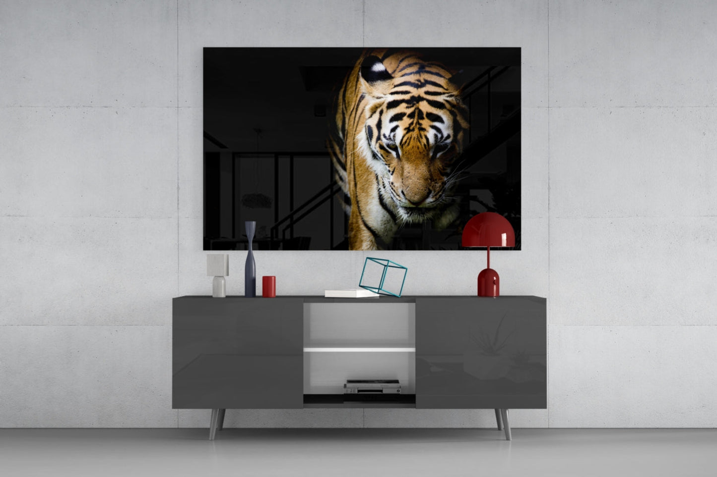 Décoration murale en verre Tigre