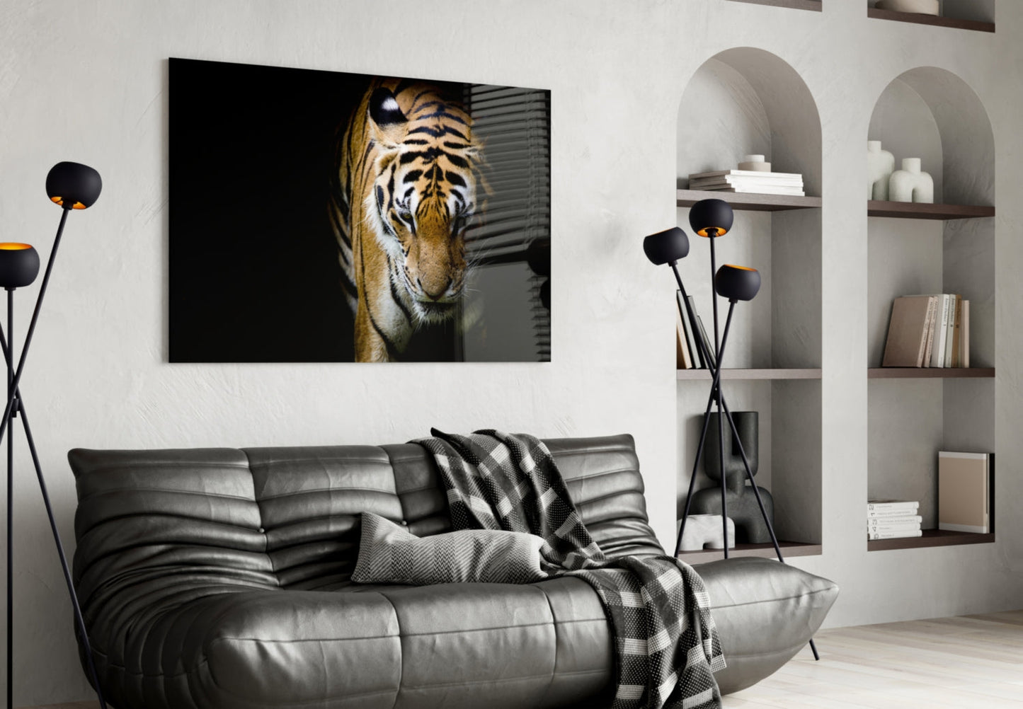 Décoration murale en verre Tigre