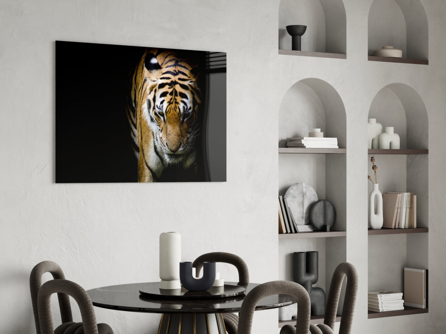 Décoration murale en verre Tigre