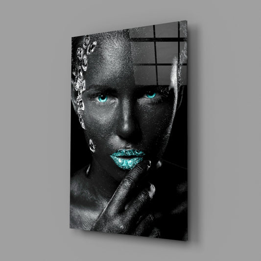 Donna in vetro da parete