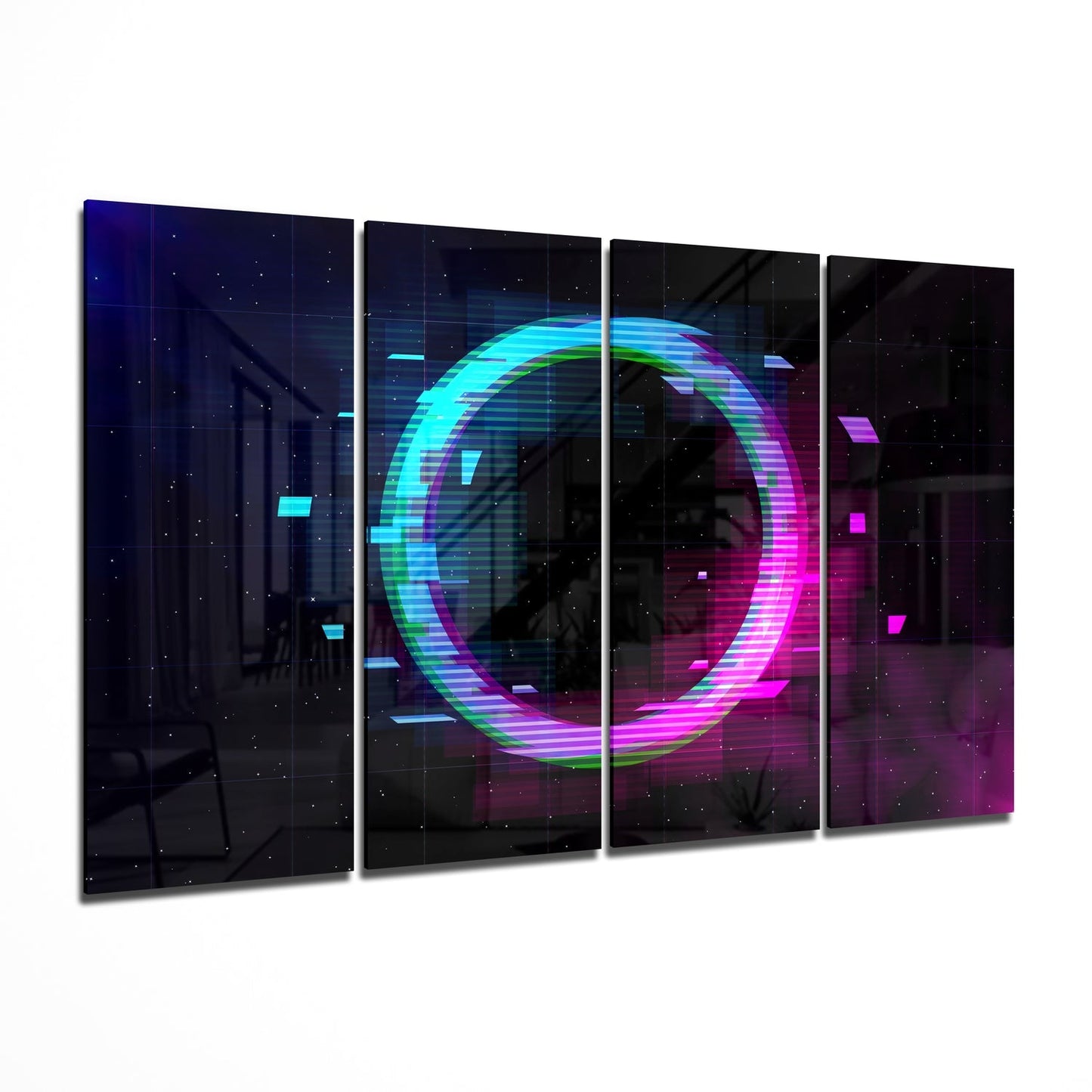 The Gate 4 Pieces Mega Glass Wall Art (150x92 cm)