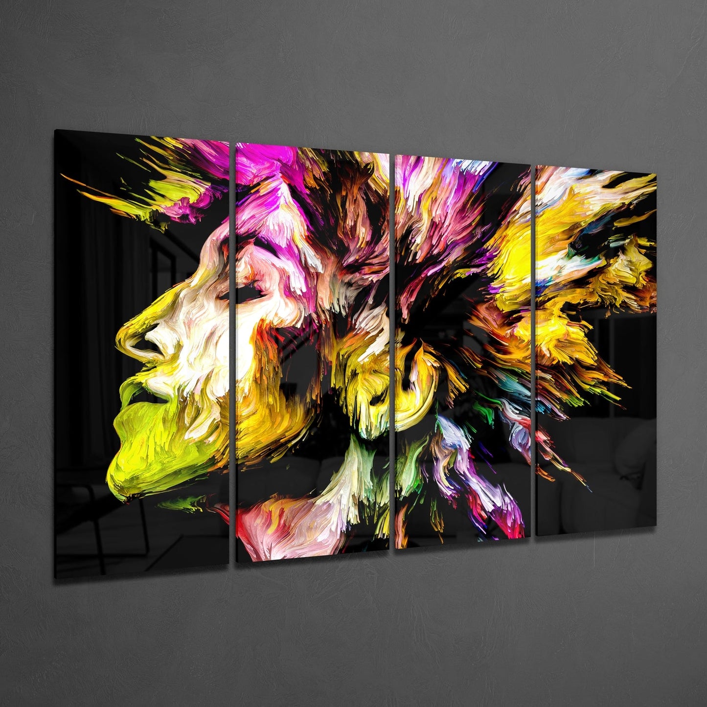 Feel the Music 4 Pieces Mega Glass Wall Art (150x92 cm)