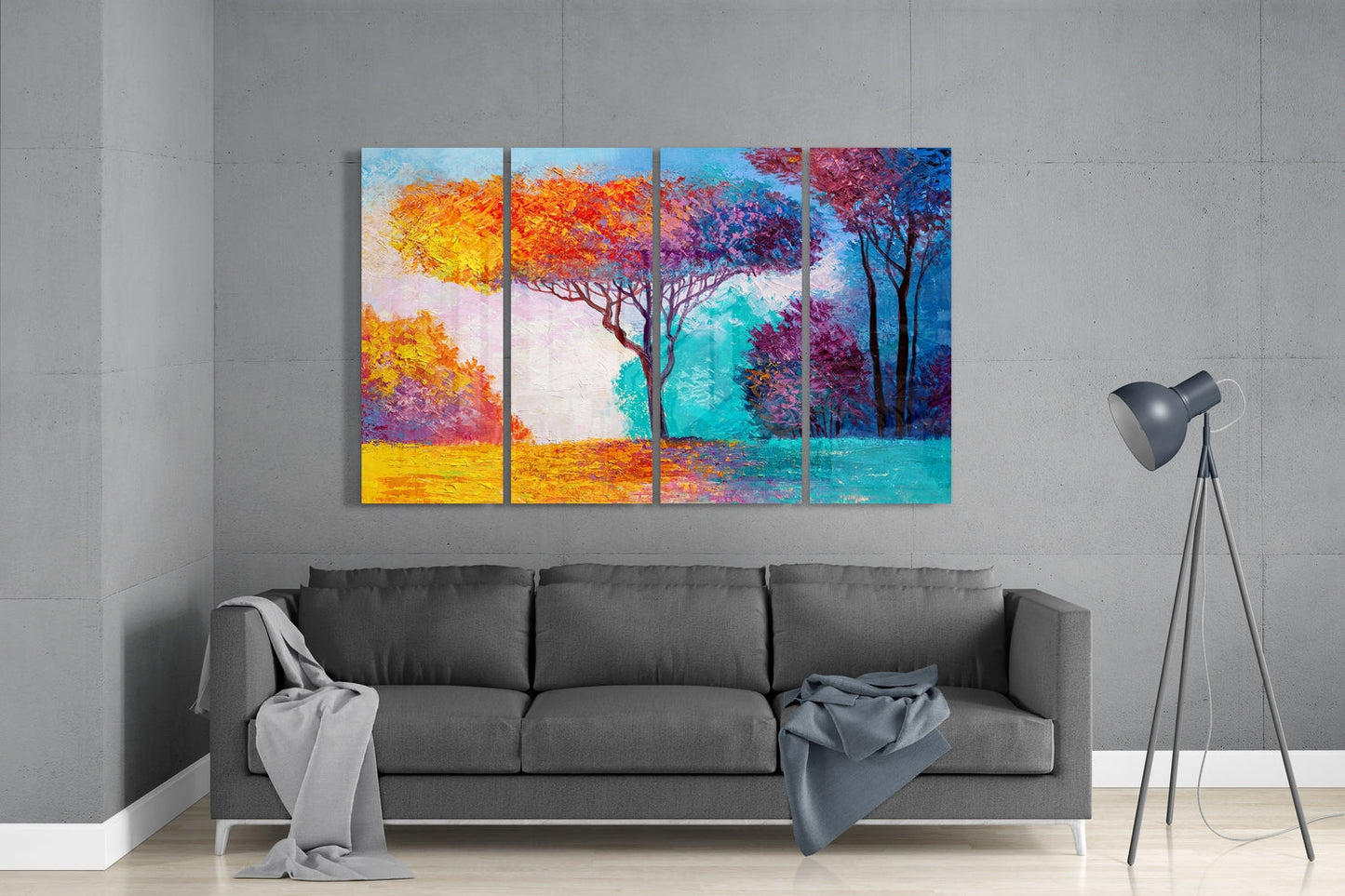 Tree of Life 4 Pieces Mega Glass Wall Art (150x92 cm)