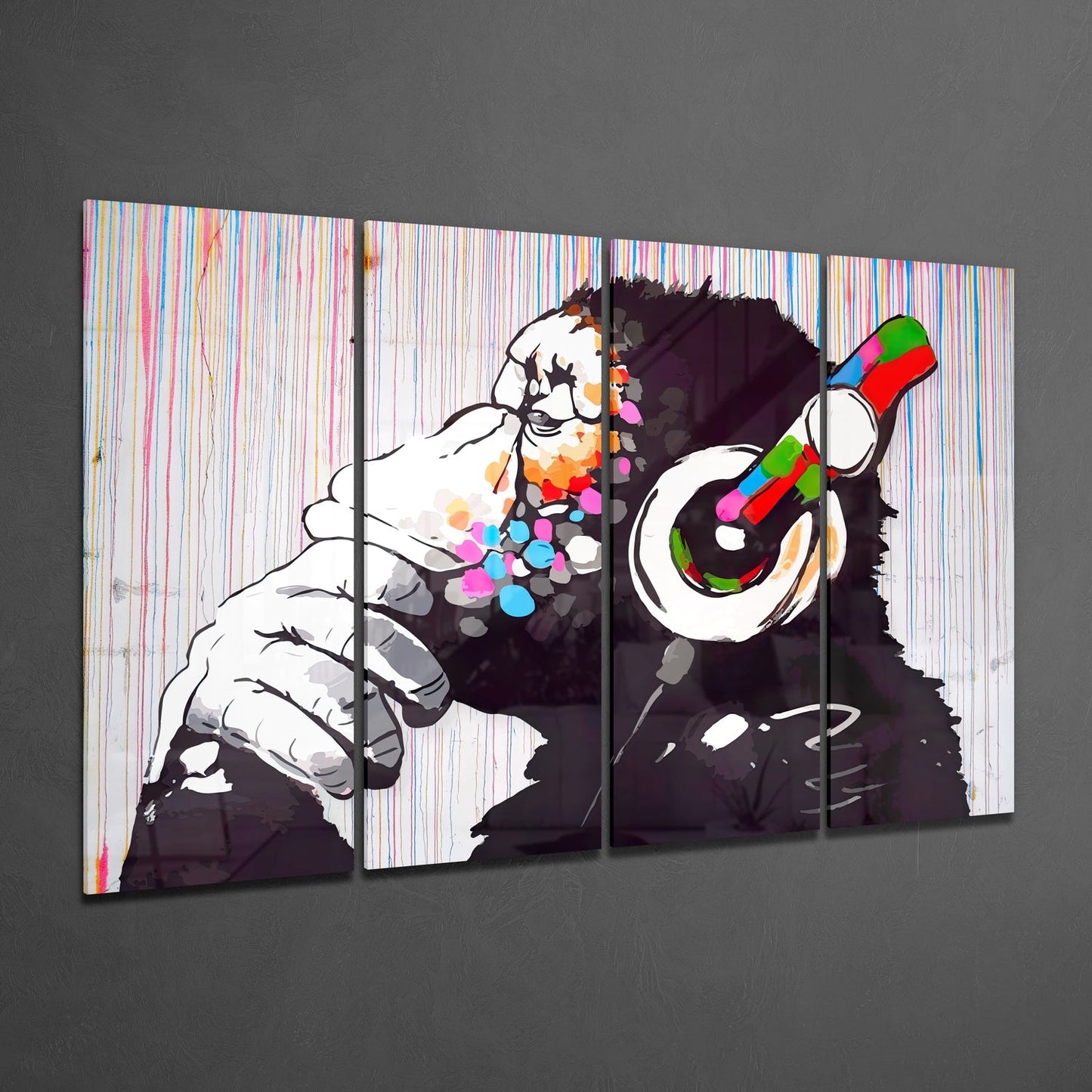 Feel the Music 4 Pieces Mega Glass Wall Art (150x92 cm)