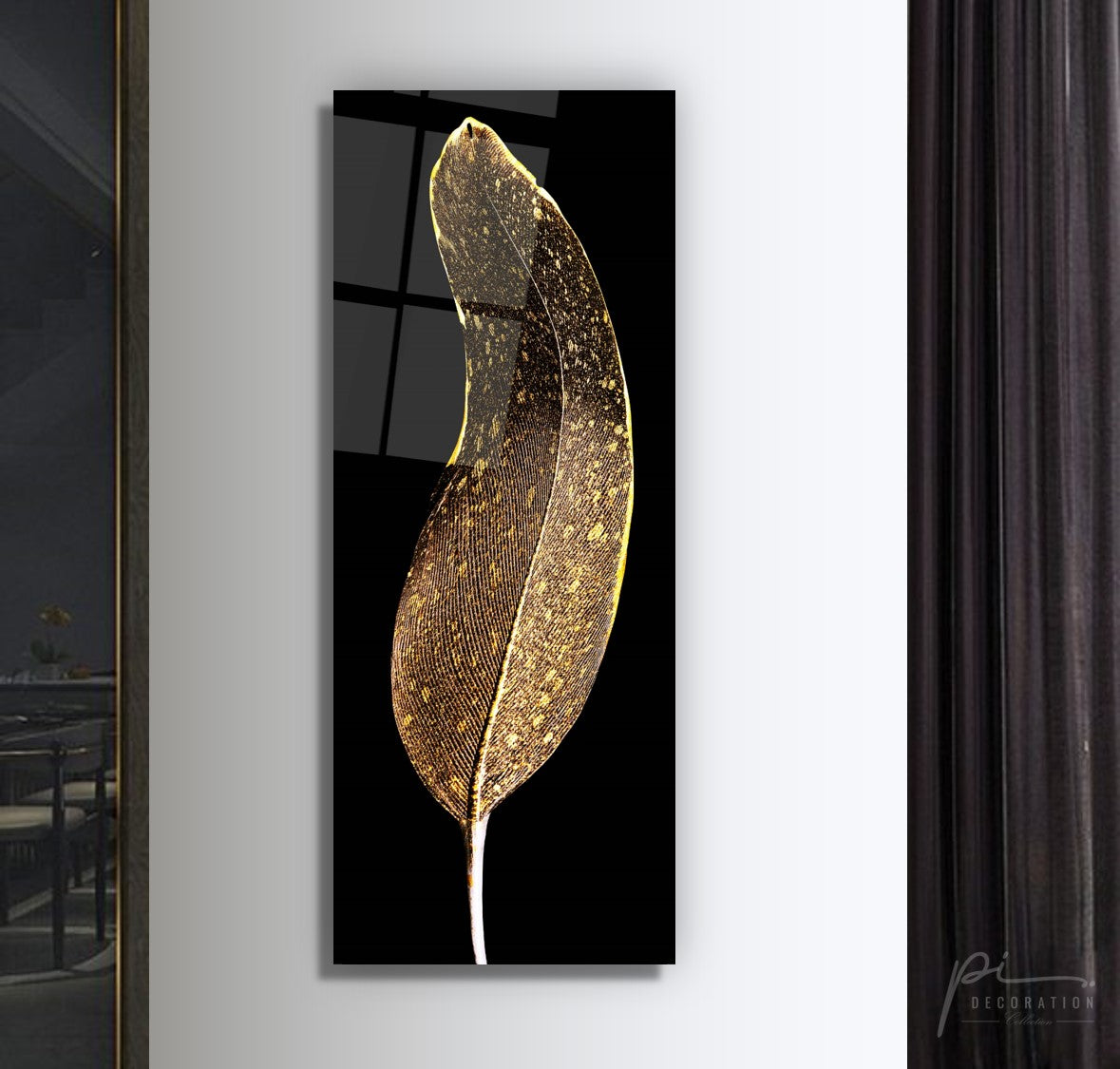 Feather Glass Wall Art