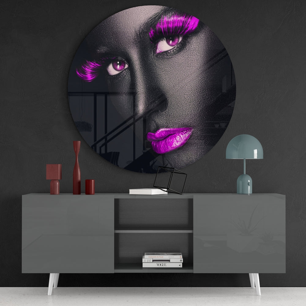 Colored Eyes Glass Wall Art