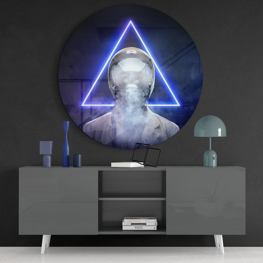 Triangle Glass Wall Art