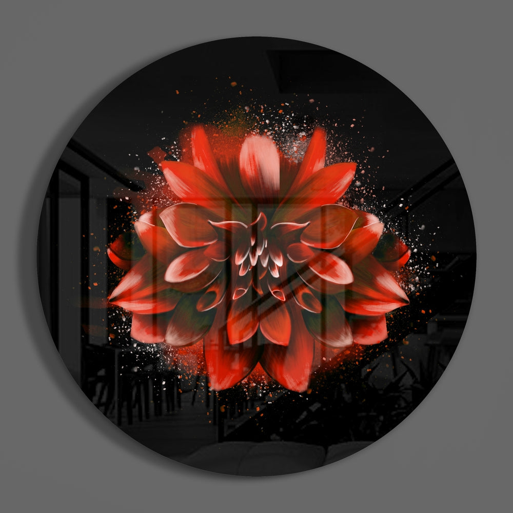 Flower Glass Wall Art