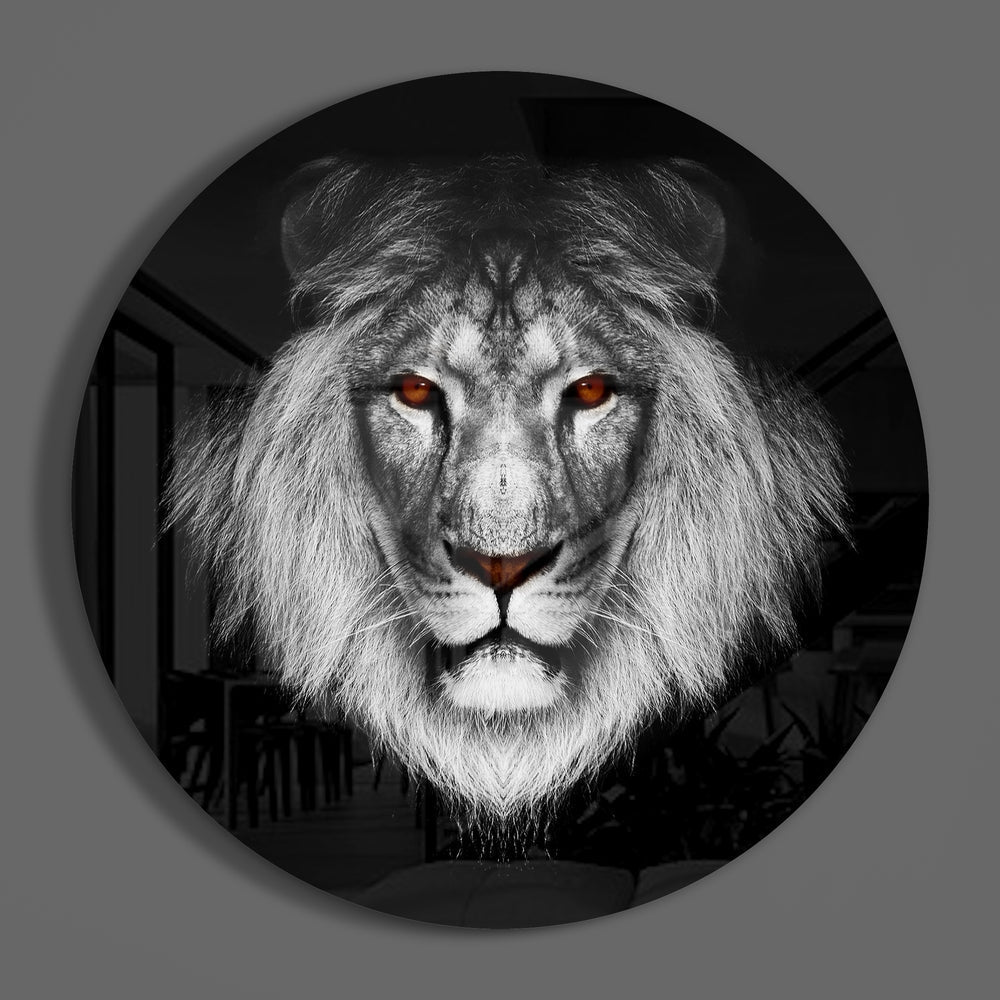 Lion Glass Wall Art