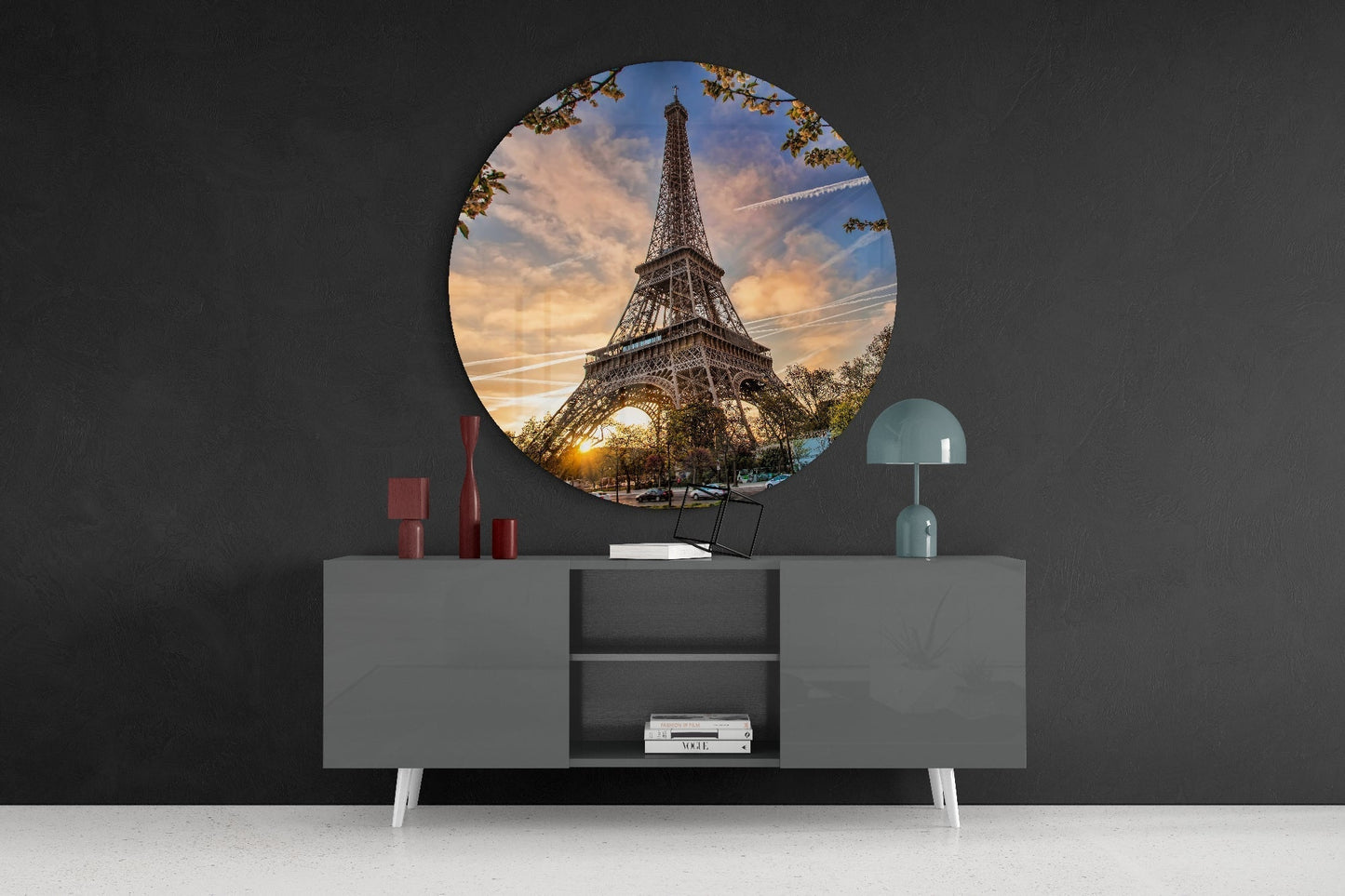 Eiffel Tower Glass Wall Art
