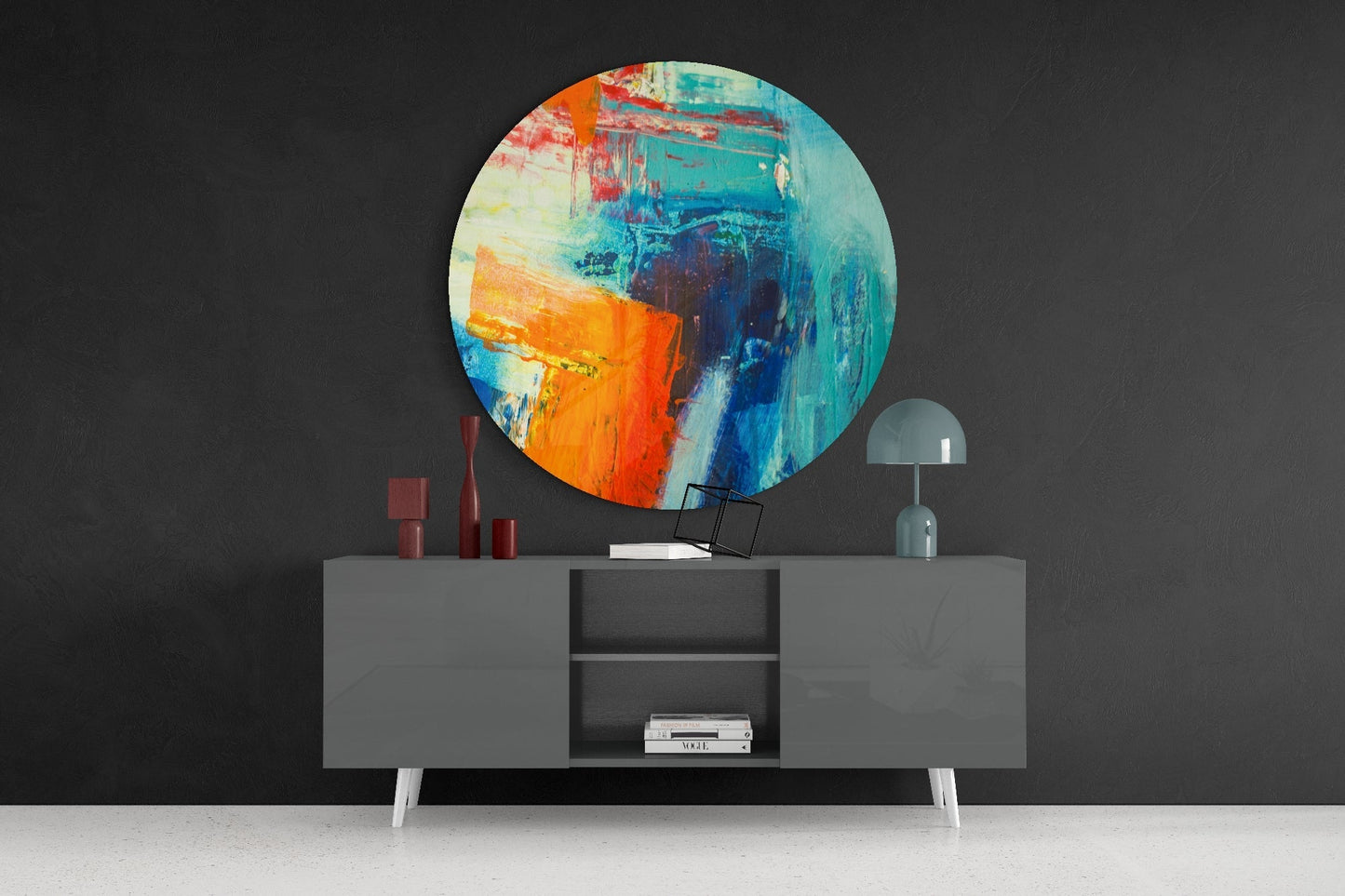 Abstract Glass Wall Art