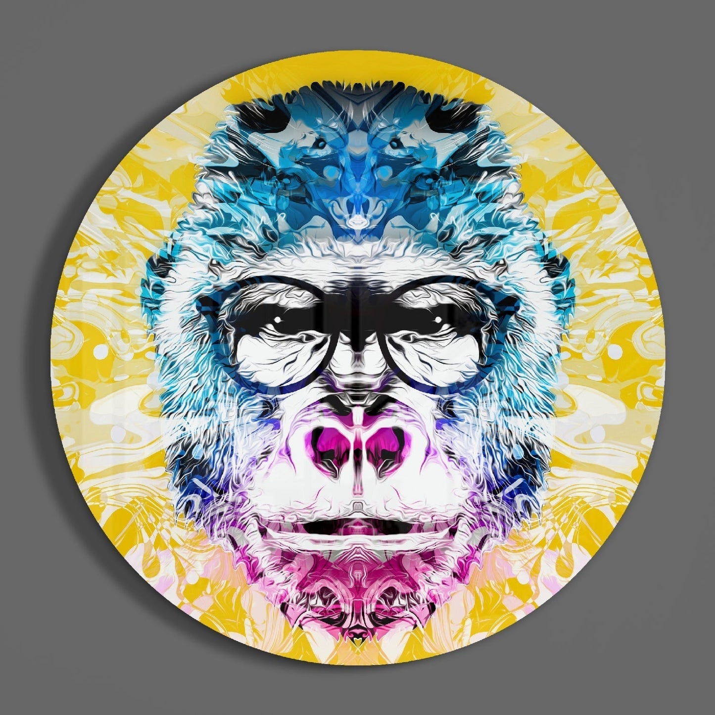 Philosopher Gorilla Glass Wall Art