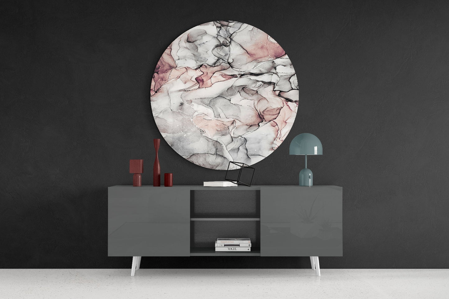 Abstract Flow Glass Wall Art