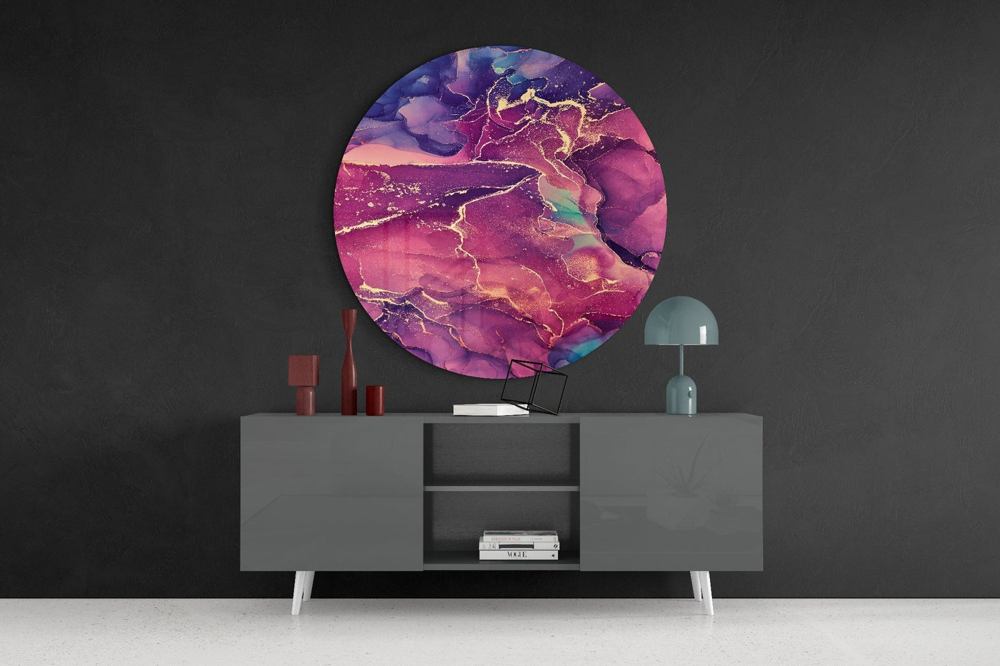 Abstract Flow Glass Wall Art