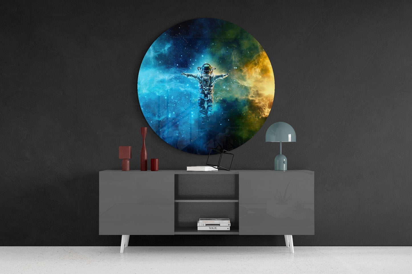 Astronaut Glass Wall Art
