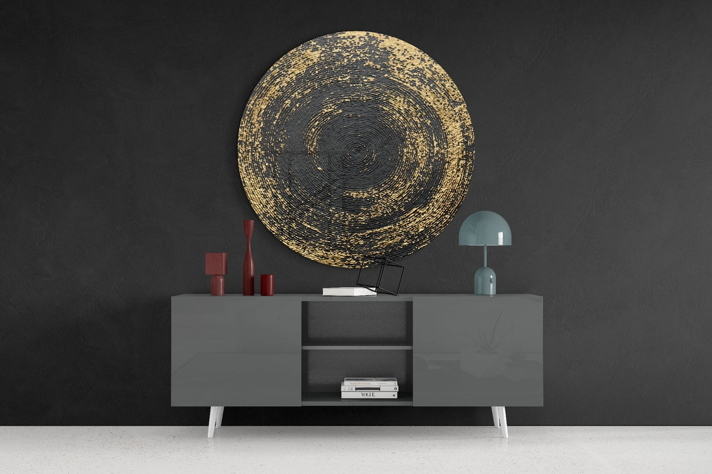Abstract Loop Glass Wall Art