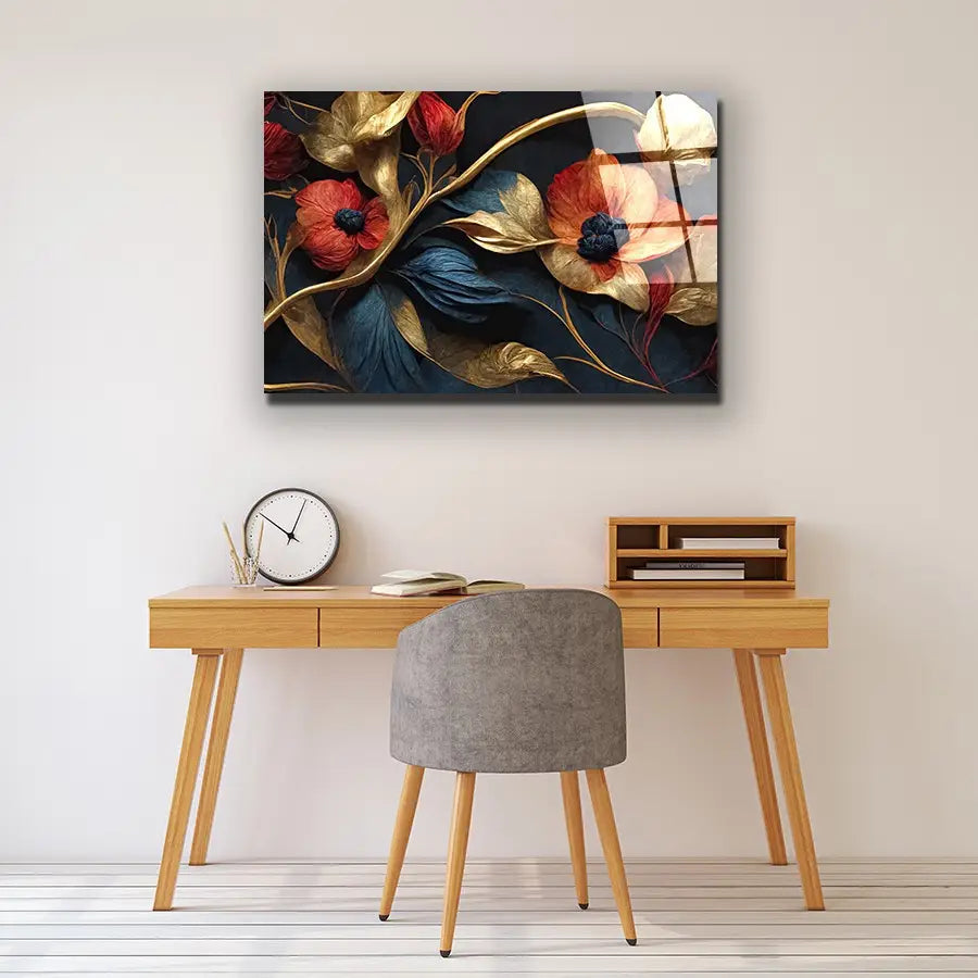 Flowers Glas Wall Art