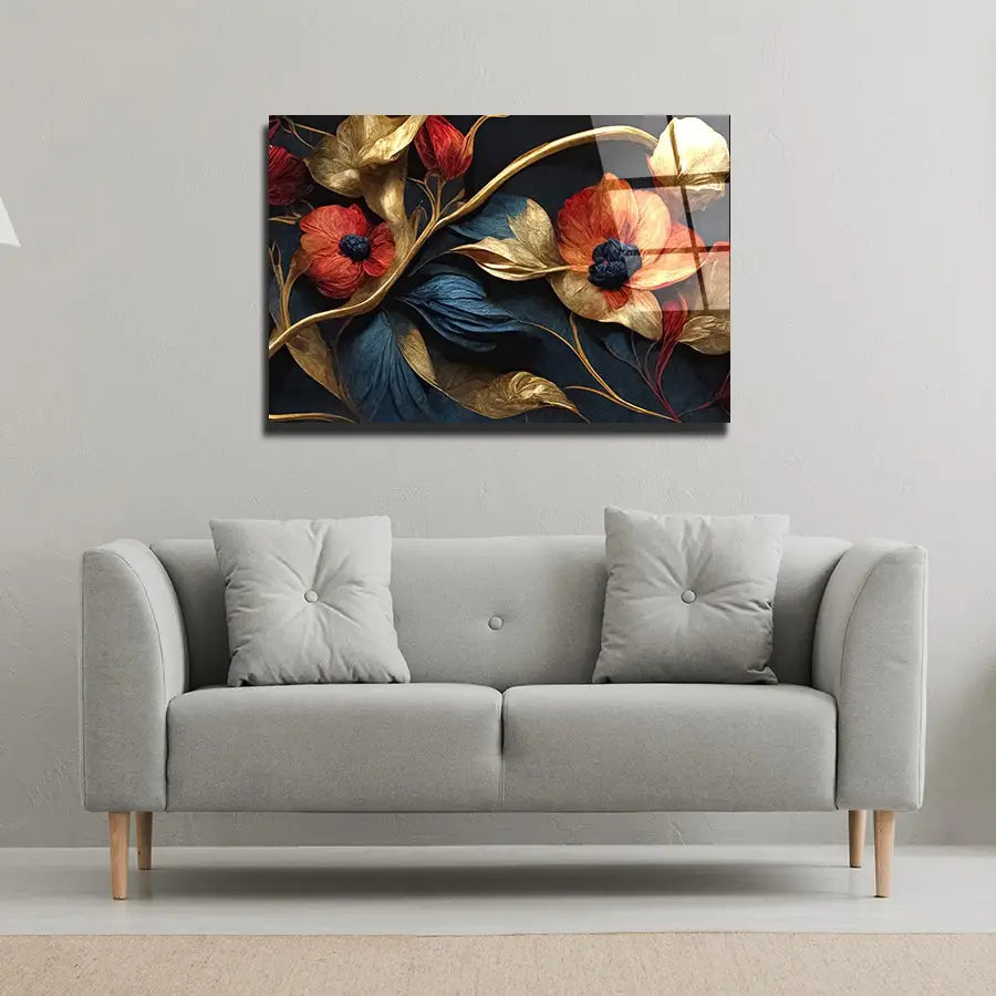 Flowers Glas Wall Art