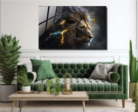 Lion Glas Wall Art