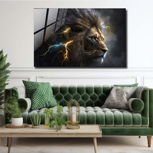Lion Glas Wall Art - LUXARTDECO