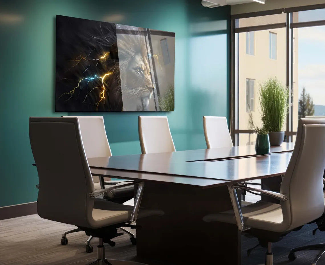 Lion Glas Wall Art