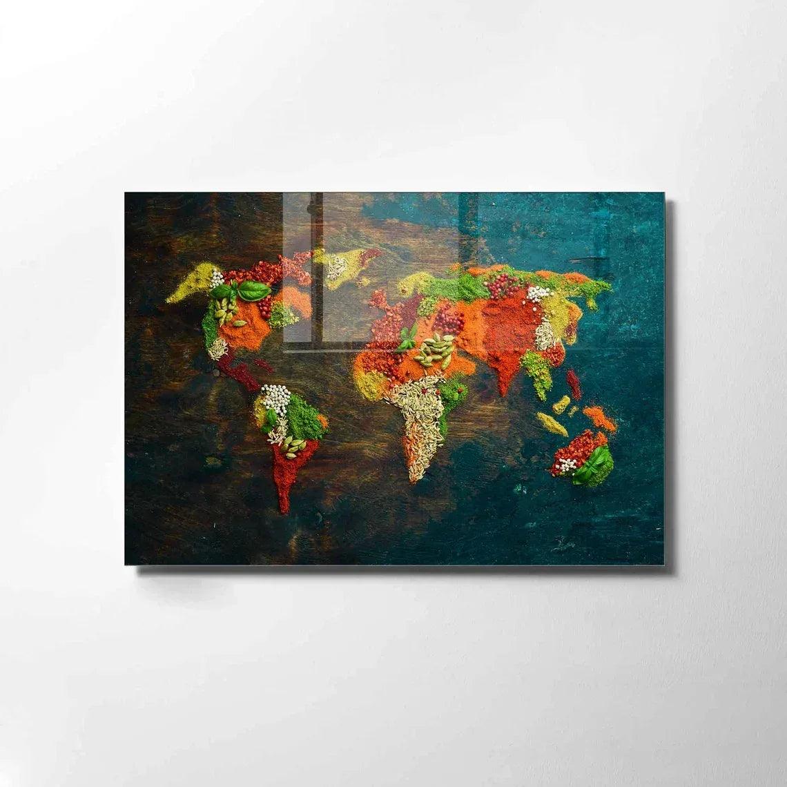Spices Glass Wall Art - LUXARTDECO