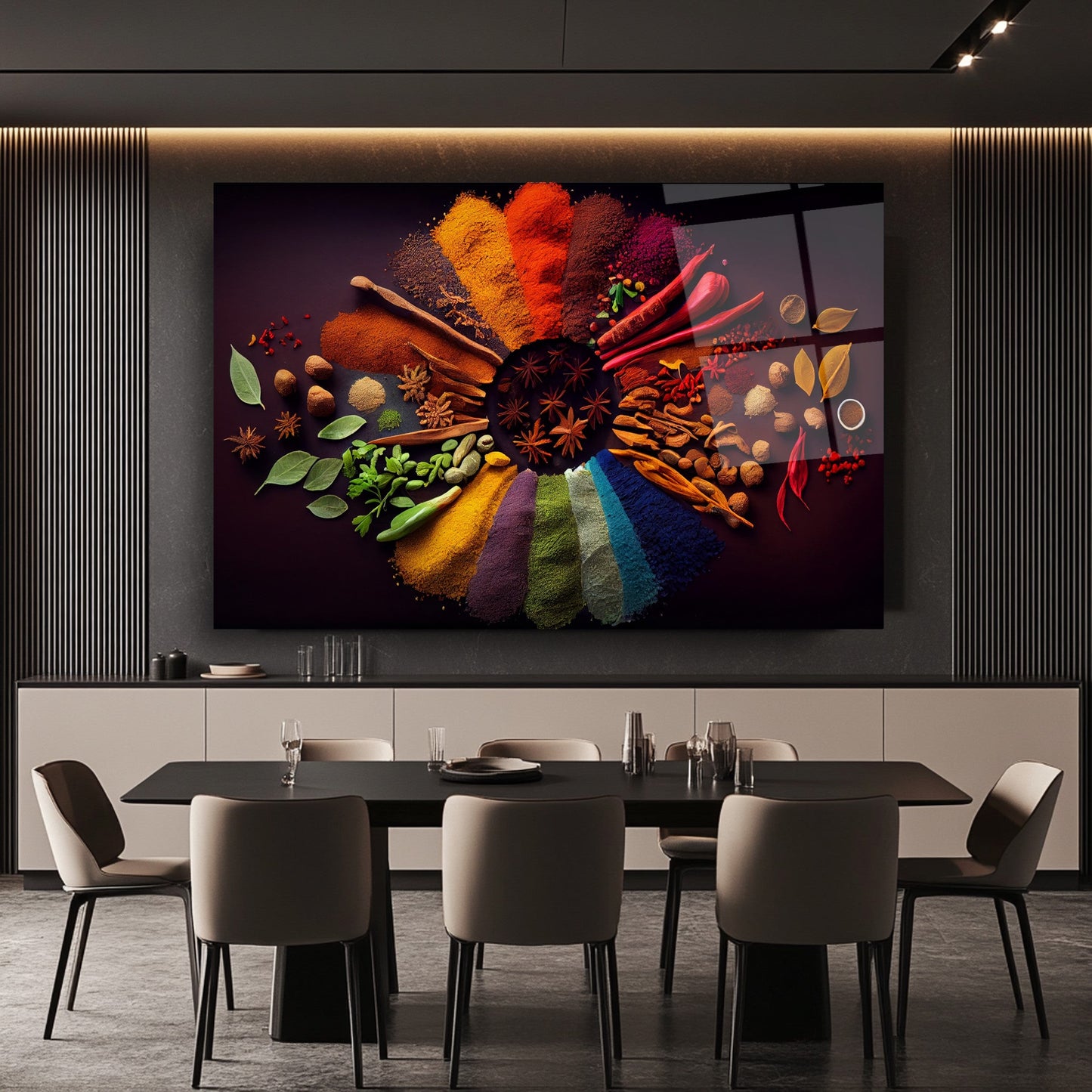 Spices Glass Wall Art