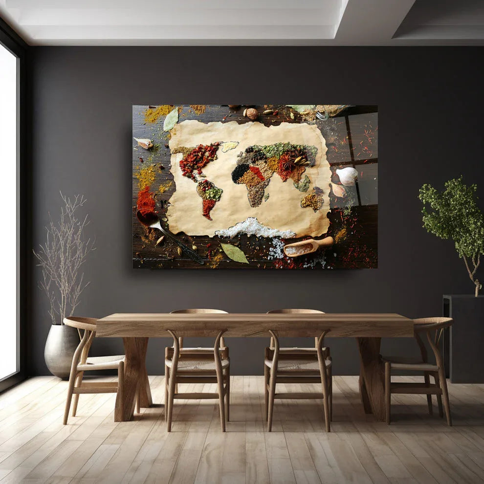 Vibrant Spices Glass Wall Art - LUXARTDECO