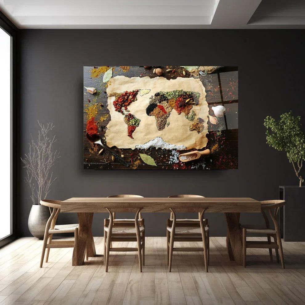 Vibrant Spices Glass Wall Art - LUXARTDECO