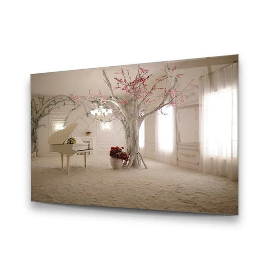White Room Glass Wall Art - LUXARTDECO