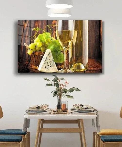 Green & Yellow Vine Glass Wall Art - LUXARTDECO