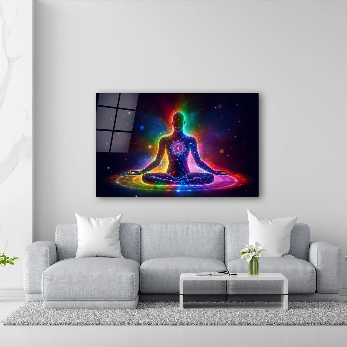Yoga Glass Wall Art - LUXARTDECO