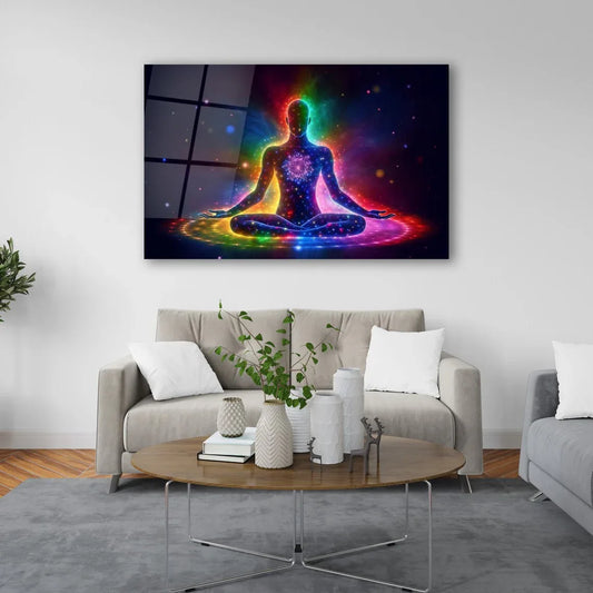 Yoga Glass Wall Art - LUXARTDECO