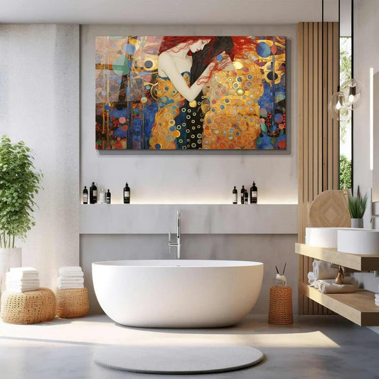 Klimt-Inspired Glass Wall Art - LUXARTDECO