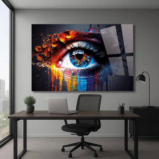 Azure Eye Glass Wall Art - LUXARTDECO
