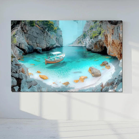 Exotic River Glass Wall Art - LUXARTDECO