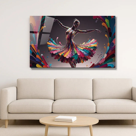 Ballerina Glass Wall Art - LUXARTDECO