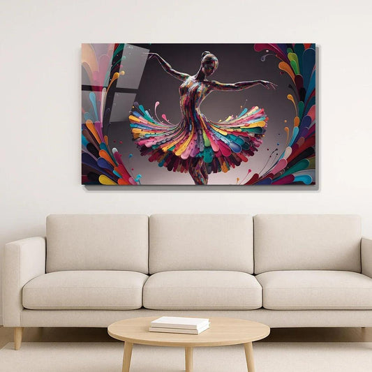 Ballerina Glass Wall Art - LUXARTDECO