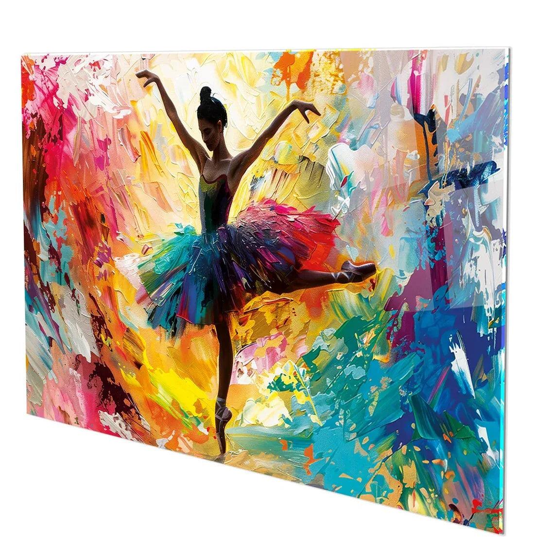 Ballerina Glass Wall Art - LUXARTDECO