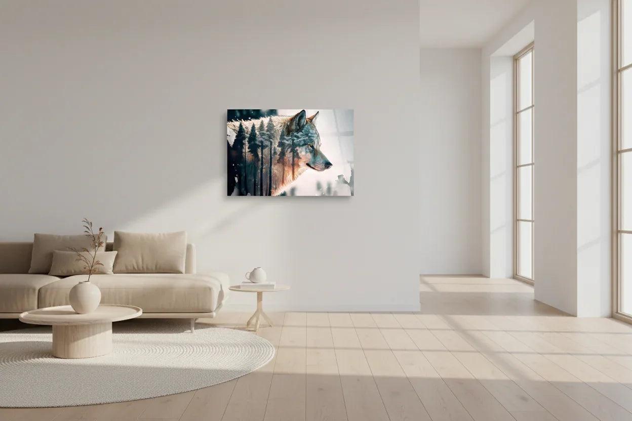 Wolf Glass Wall Art - LUXARTDECO