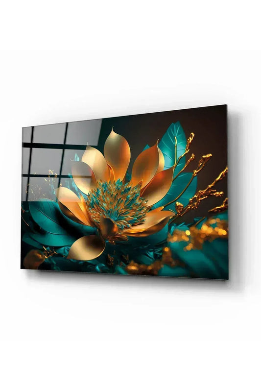 Abstract Flower Glass Wall Art - LUXARTDECO