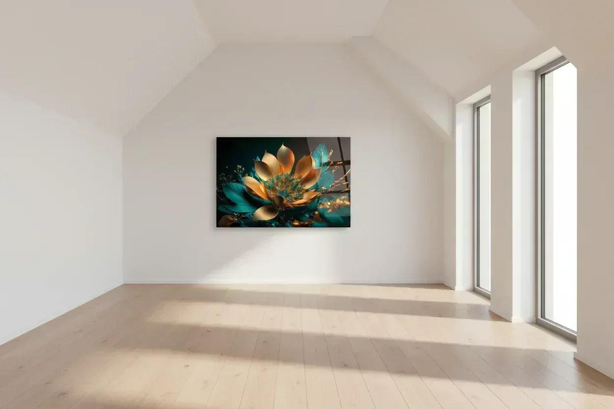 Abstract Flower Glass Wall Art - LUXARTDECO