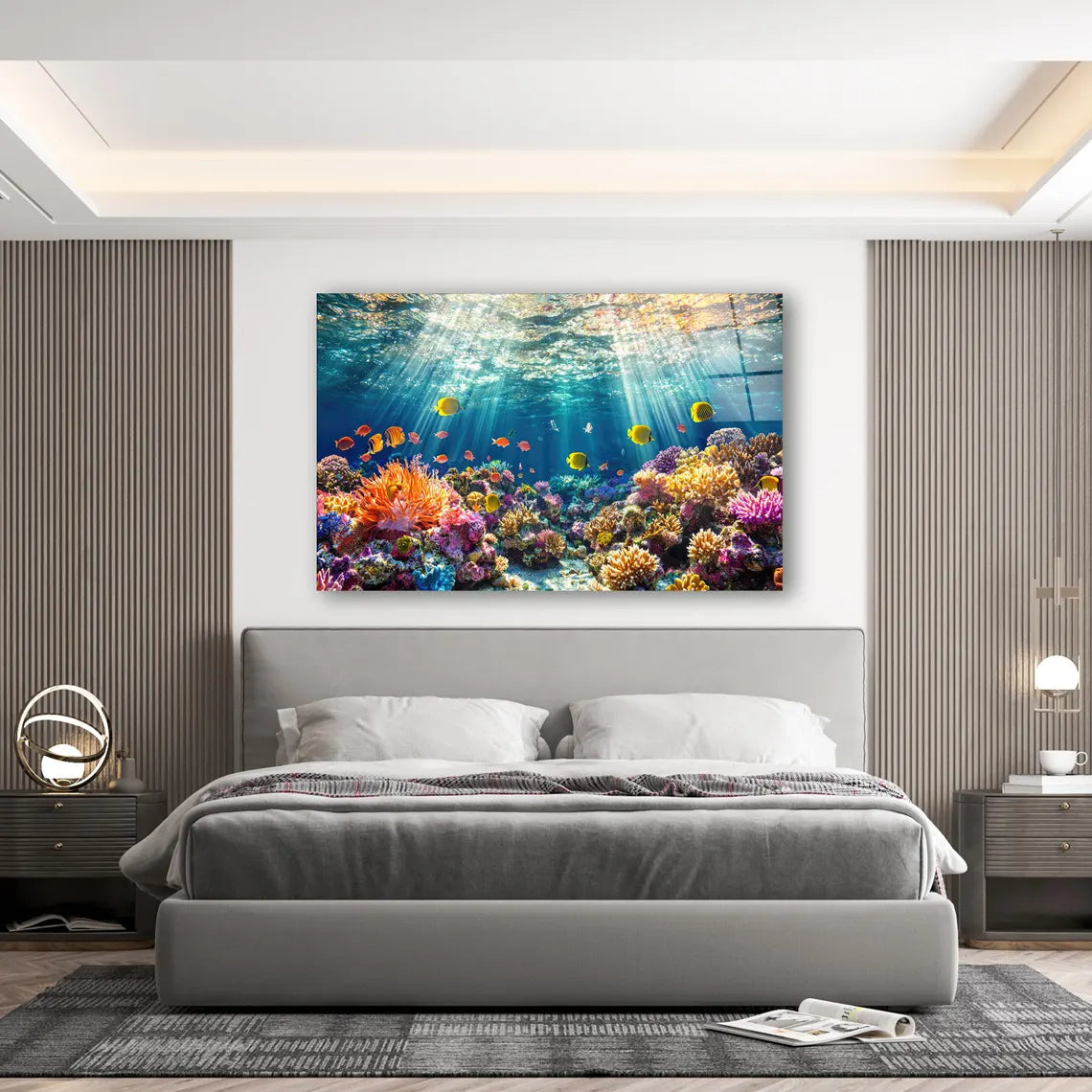 Coral Reef Glass Wall Art