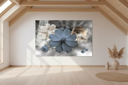 Flower Glass Wall Art - LUXARTDECO