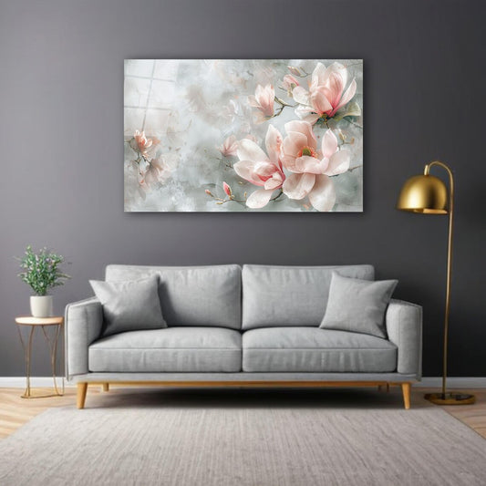 Magnolia Glass Wall Art