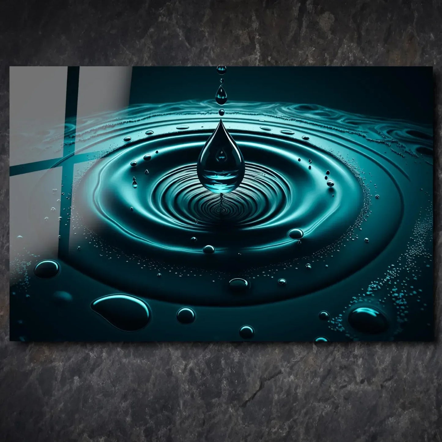 Water Drop Glass Wall Art - LUXARTDECO