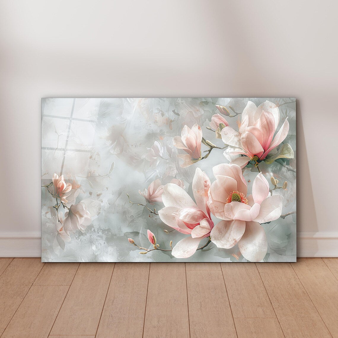Magnolia Glass Wall Art