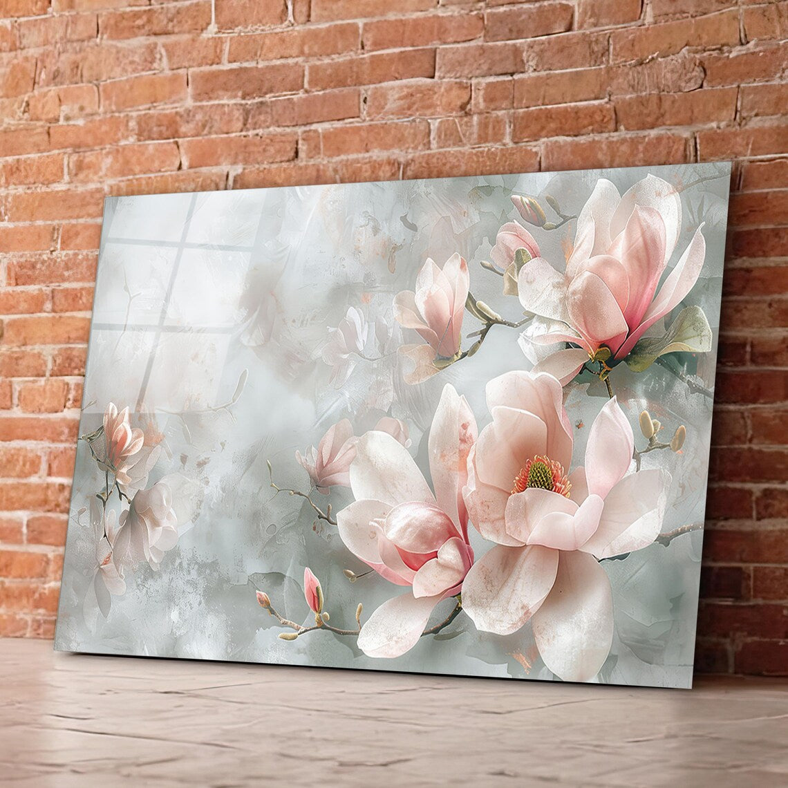 Magnolia Glass Wall Art