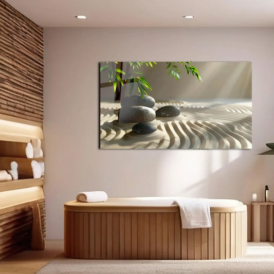 Zen Garden Glass Wall Art - LUXARTDECO