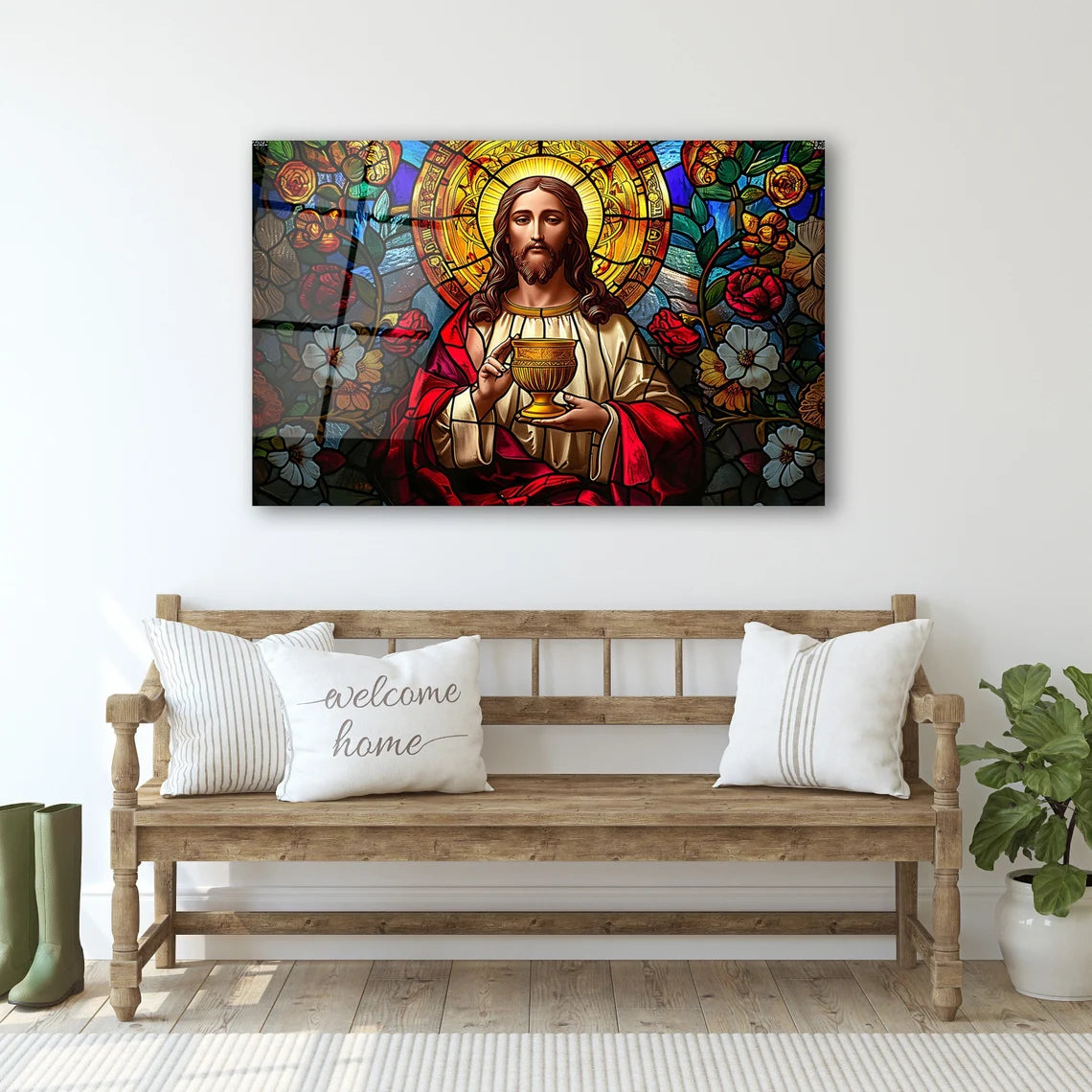 Jesus Glass Wall Art